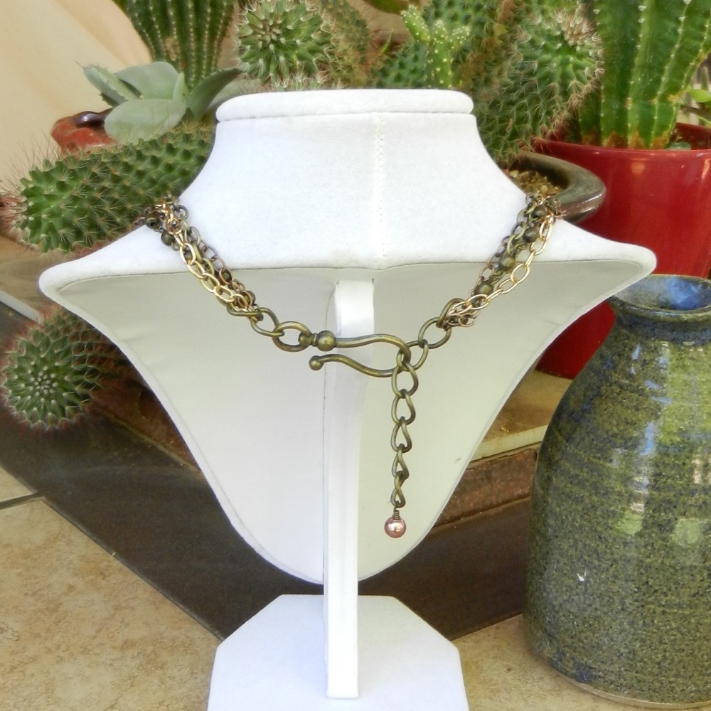 Multi-strand Chain Necklace - Picture 2 of 2